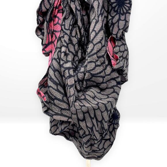 00s Unbranded Vintage Pink Purple Floral Cloth Shoulder Bag - Picture 5 of 8